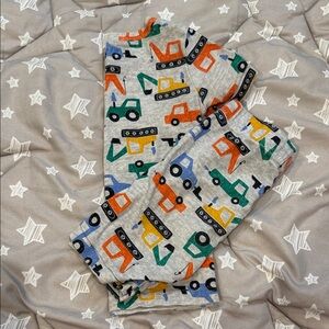 Old Navy Kids Pajama Set with Construction Print - Gray, Orange, Green, Blue